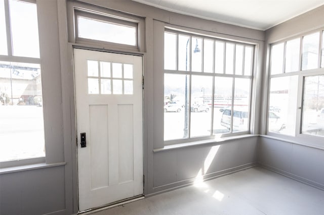 doorway to outside with a healthy amount of sunlight