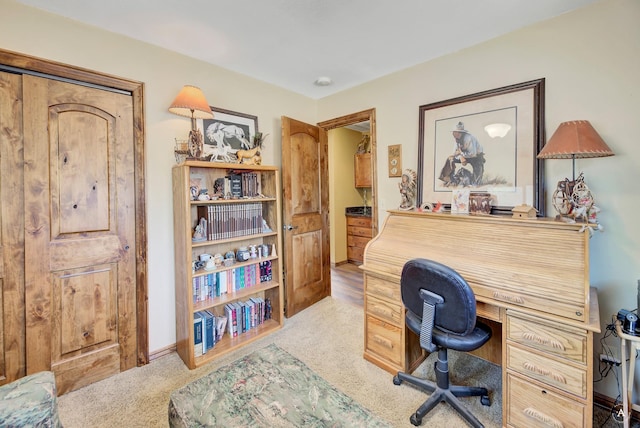 7415 Wildcat St, Helena, MT 59602 - carpeted home office featuring baseboards