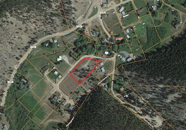 7415 Wildcat St, Helena, MT 59602 - aerial map of property and surrounding area featuring property boundaries highlighted