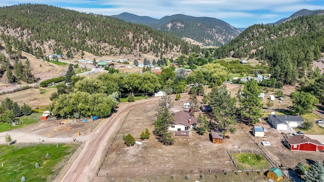 7415 Wildcat St, Helena, MT 59602 - aerial overview of property's location with a mountain backdrop