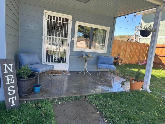 view of patio with fence