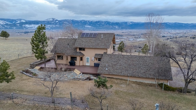 bird's eye view featuring a mountain view