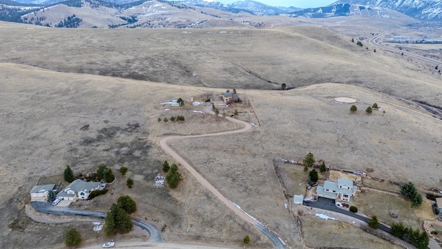 aerial view featuring a mountain view