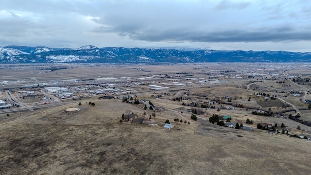 bird's eye view featuring a mountain view