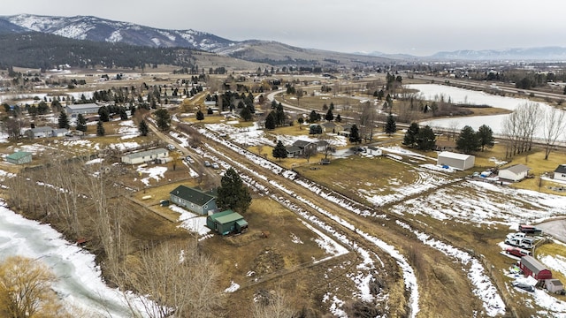 bird's eye view featuring a mountain view