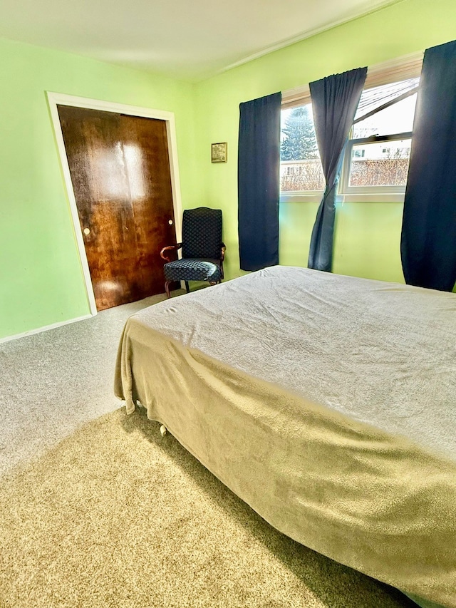 bedroom featuring carpet flooring