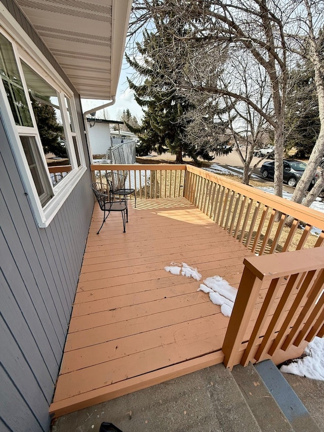 view of wooden terrace