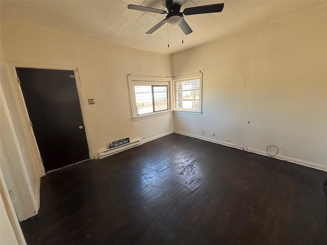 420 Virginia St, Butte, MT 59701 - empty room with dark wood-style floors and ceiling fan