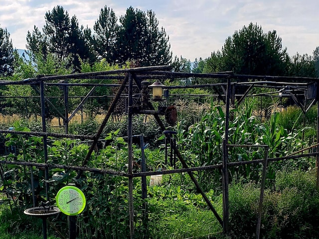 view of gate with fence