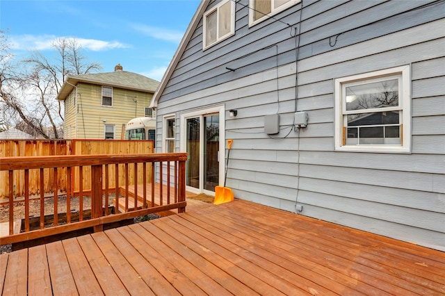 deck with fence