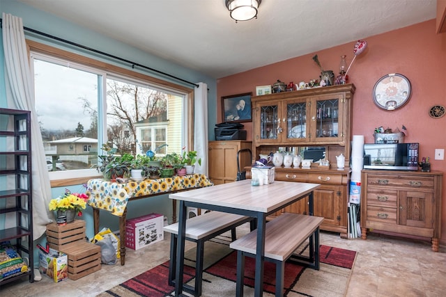 view of dining space