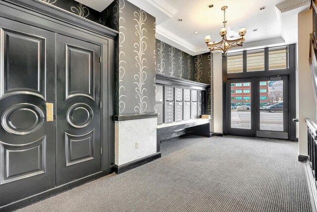 131 S Higgins Ave Unit 7-2, Missoula, MT 59802 - building lobby with wallpapered walls and crown molding
