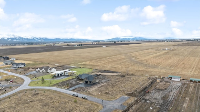 aerial view with a rural view