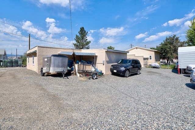 exterior space featuring driveway