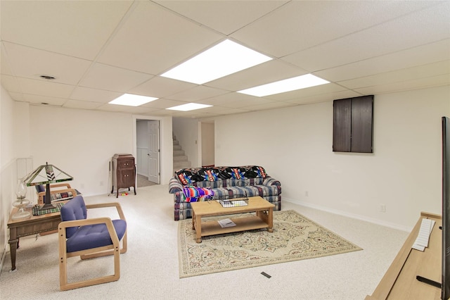 3790 Continental Dr, Butte, MT 59701 - playroom with a drop ceiling, carpet floors, and baseboards
