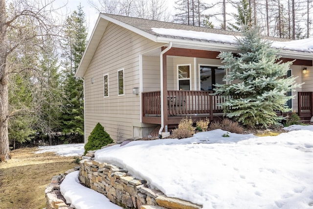 view of front of home with a porch