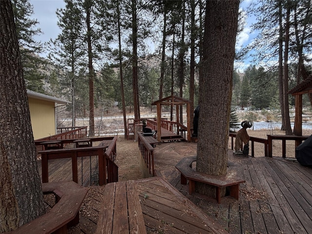 view of wooden deck