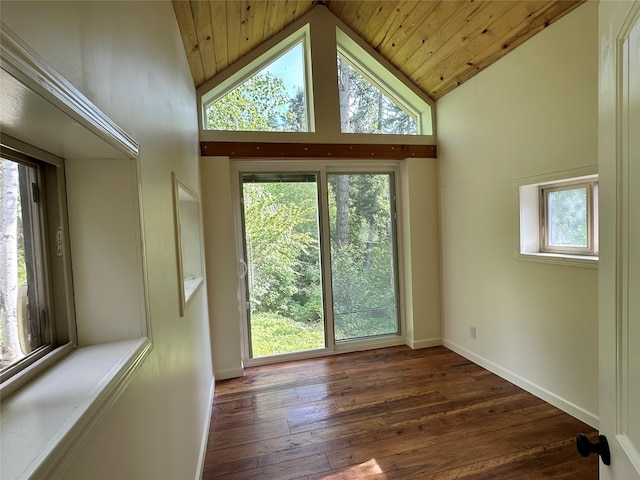 31611 Holmes Creek Ln, Polson, MT 59860 - unfurnished sunroom with healthy amount of natural light and vaulted ceiling