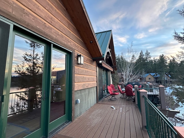 view of wooden terrace