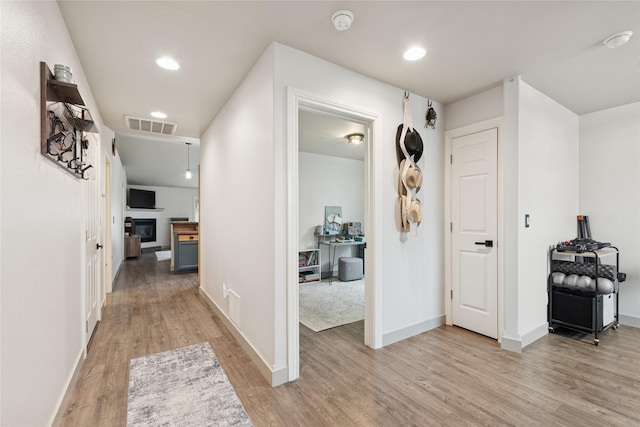 278 Empire Loop, Kalispell, MT 59901 - corridor with light wood finished floors and recessed lighting