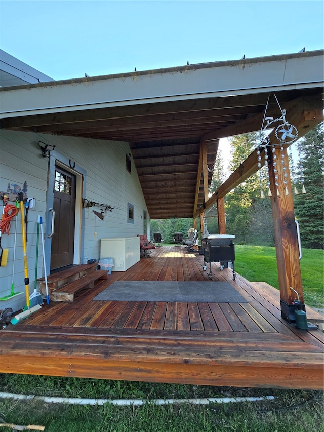 611 S Canyon Dr, Seeley Lake, MT 59868 - view of wooden deck