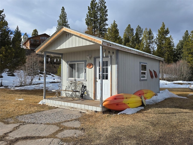 611 S Canyon Dr, Seeley Lake, MT 59868 - view of snow covered structure