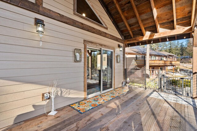 378 Skookum Rd, Lakeside, MT 59922 - view of wooden deck