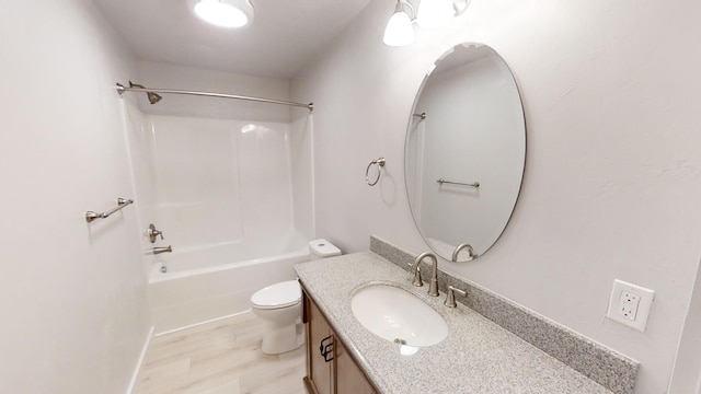 3805 US Highway 93 N, Eureka, MT 59917 - full bathroom featuring vanity, shower / washtub combination, and wood finished floors