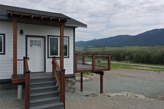 3805 US Highway 93 N, Eureka, MT 59917 - entrance to property with a mountain view and roof with shingles