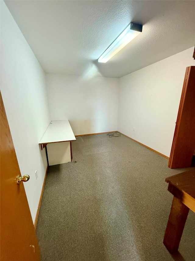 54650 Herak Rd, Charlo, MT 59824 - basement featuring a textured ceiling, baseboards, and carpet floors