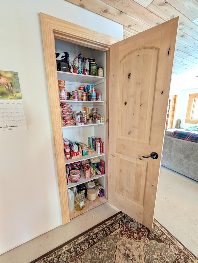 view of pantry