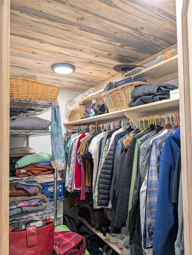 view of walk in closet