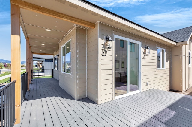 5665 Cattle Dr, Missoula, MT 59808 - wooden terrace with covered porch