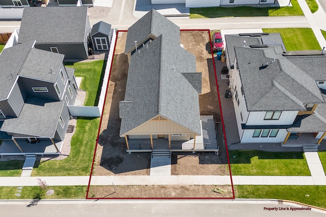 5665 Cattle Dr, Missoula, MT 59808 - aerial view of residential area featuring property boundaries highlighted
