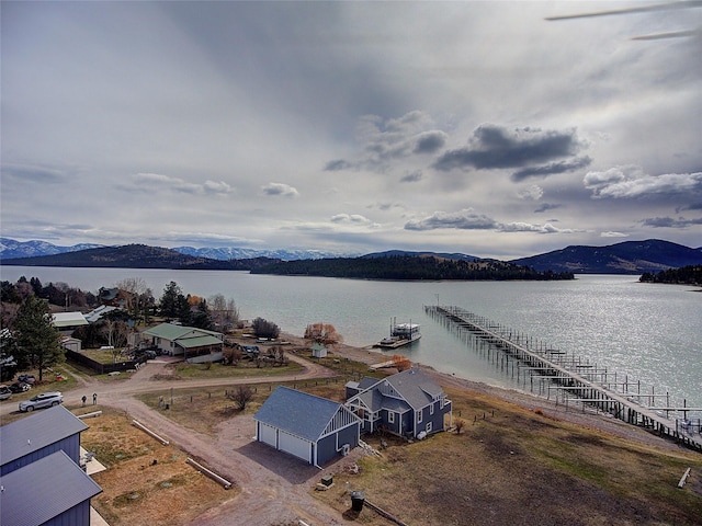 23877 3rd St, Dayton, MT 59914 - drone / aerial view of a water and mountain view