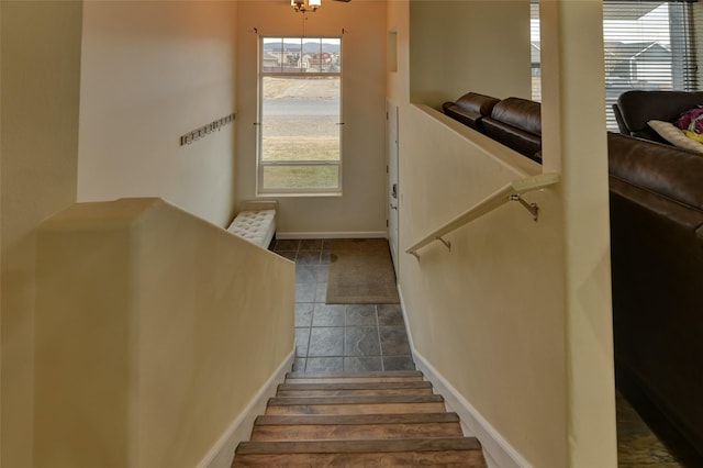 873 Guthrie Rd, Helena, MT 59602 - staircase with tile patterned floors and baseboards