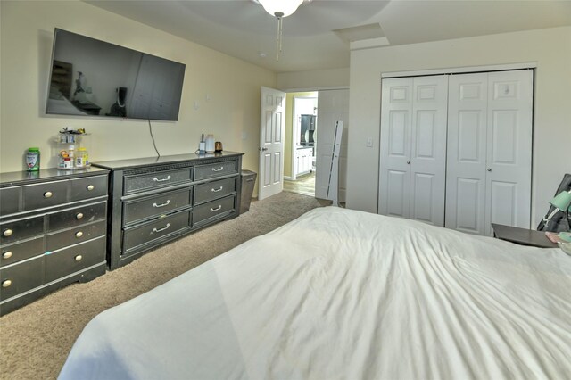 873 Guthrie Rd, Helena, MT 59602 - bedroom featuring a closet, ceiling fan, and carpet