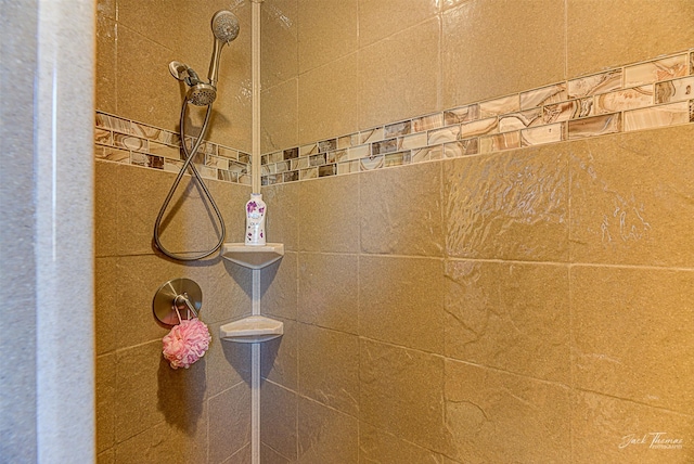 bathroom view of a tile shower