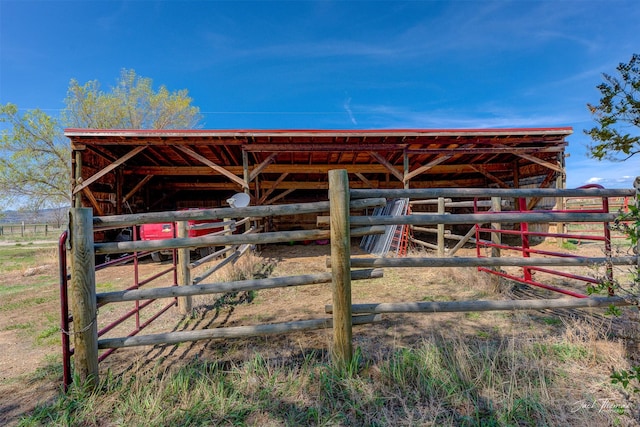 view of outbuilding with an exterior structure and an outdoor structure