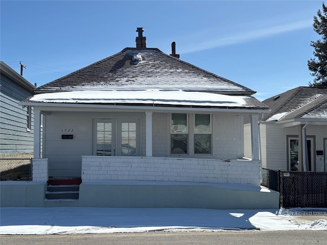 1022 Lewisohn St, Butte, MT 59701 - view of side of property featuring covered porch
