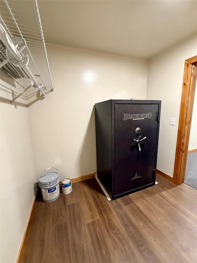 421 Cherry Creek Rd, Thompson Falls, MT 59873 - interior details with baseboards and wood finished floors