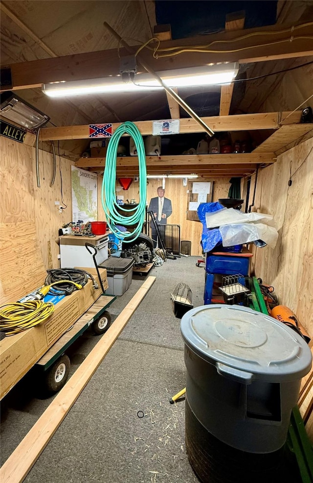 421 Cherry Creek Rd, Thompson Falls, MT 59873 - basement with wood walls
