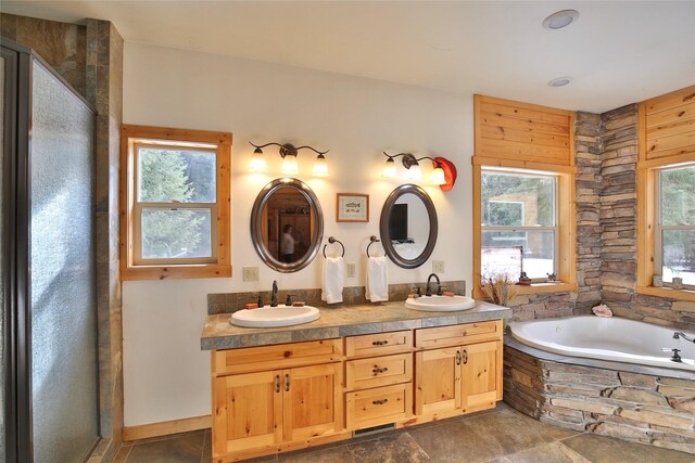 133 Klakken Rd, Noxon, MT 59853 - full bath with a bath, a sink, and double vanity