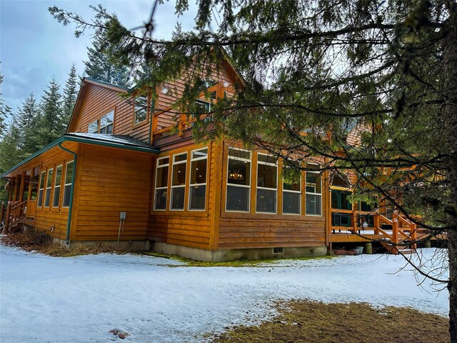 133 Klakken Rd, Noxon, MT 59853 - view of snowy exterior