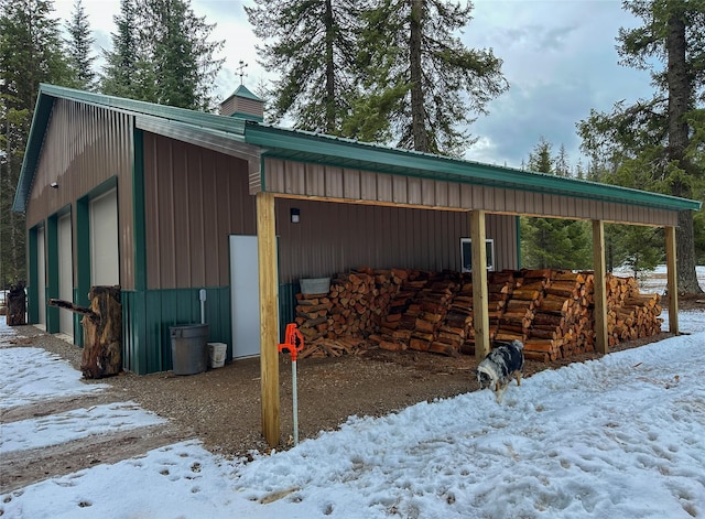 133 Klakken Rd, Noxon, MT 59853 - snow covered structure featuring an outdoor structure