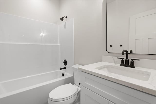 1048 Mill Creek Dr, Bigfork, MT 59911 - bathroom featuring toilet, vanity, and shower / bath combination