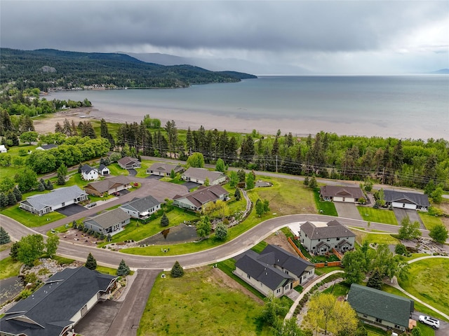 1048 Mill Creek Dr, Bigfork, MT 59911 - aerial perspective of suburban area with a nearby body of water
