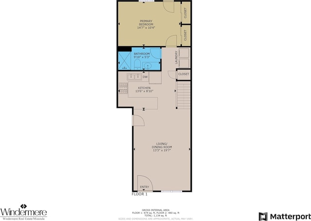103 Alice Ave Unit B, Hamilton, MT 59840 - view of floor plan / room layout