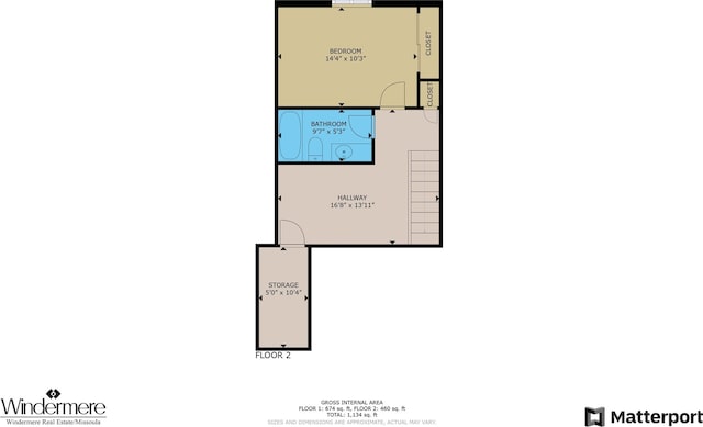 103 Alice Ave Unit B, Hamilton, MT 59840 - view of floor plan / room layout