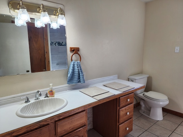 406 W 1st St W, Whitehall, MT 59759 - bathroom with toilet, tile patterned flooring, and vanity